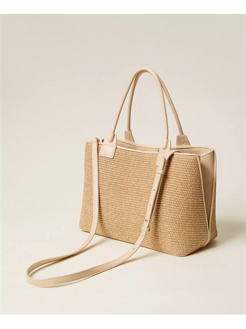 Borsa shopper effetto rafia TWINSET | TB7070/07222